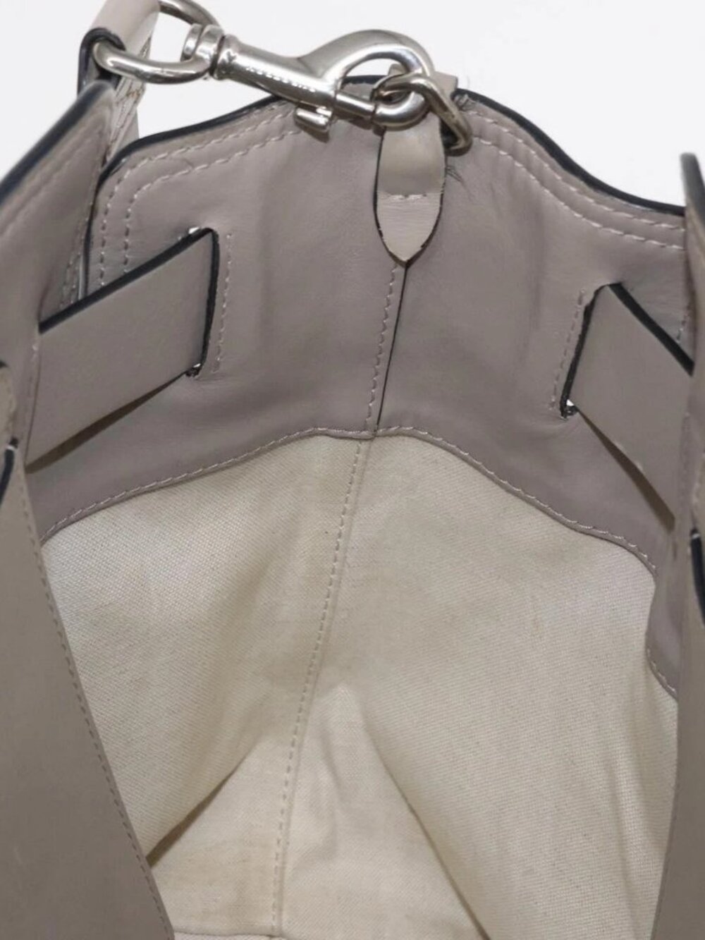 BURBERRY Medium Belt Bag Hand Bag Canvas 2way Beige Silver Auth 149727 - Picture 14 of 16